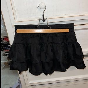Black layered skort